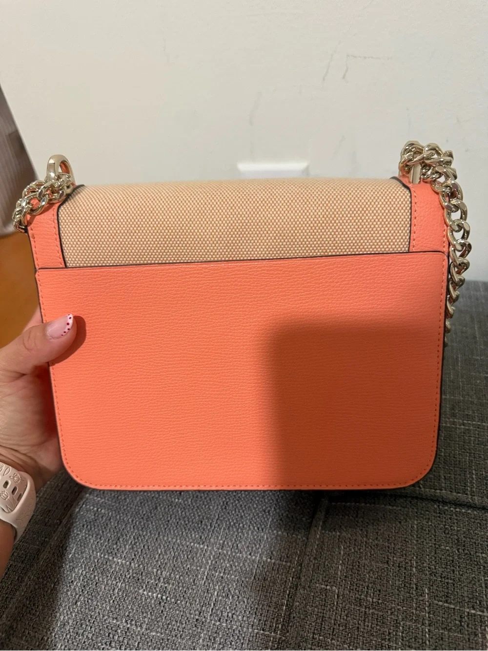 Canvas & Coral Pineapple Accent Crossbody Bag